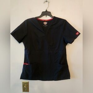 Dickies black scrub top size womens small